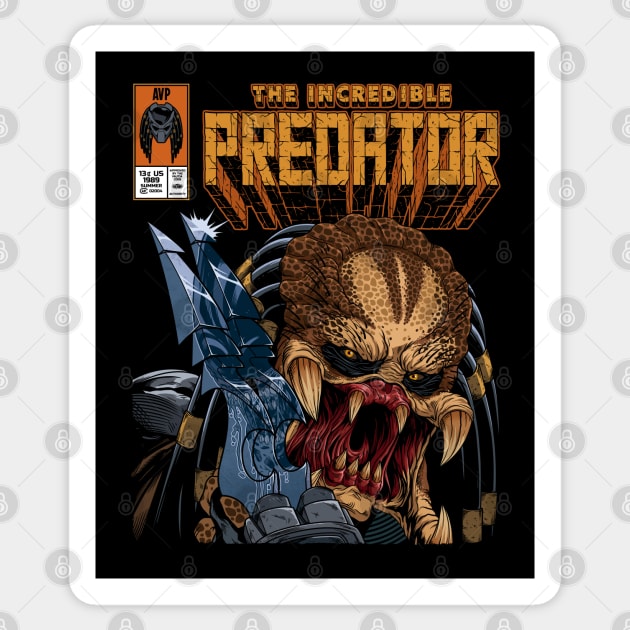 The Incredible Predator Sticker by Angel_Rotten